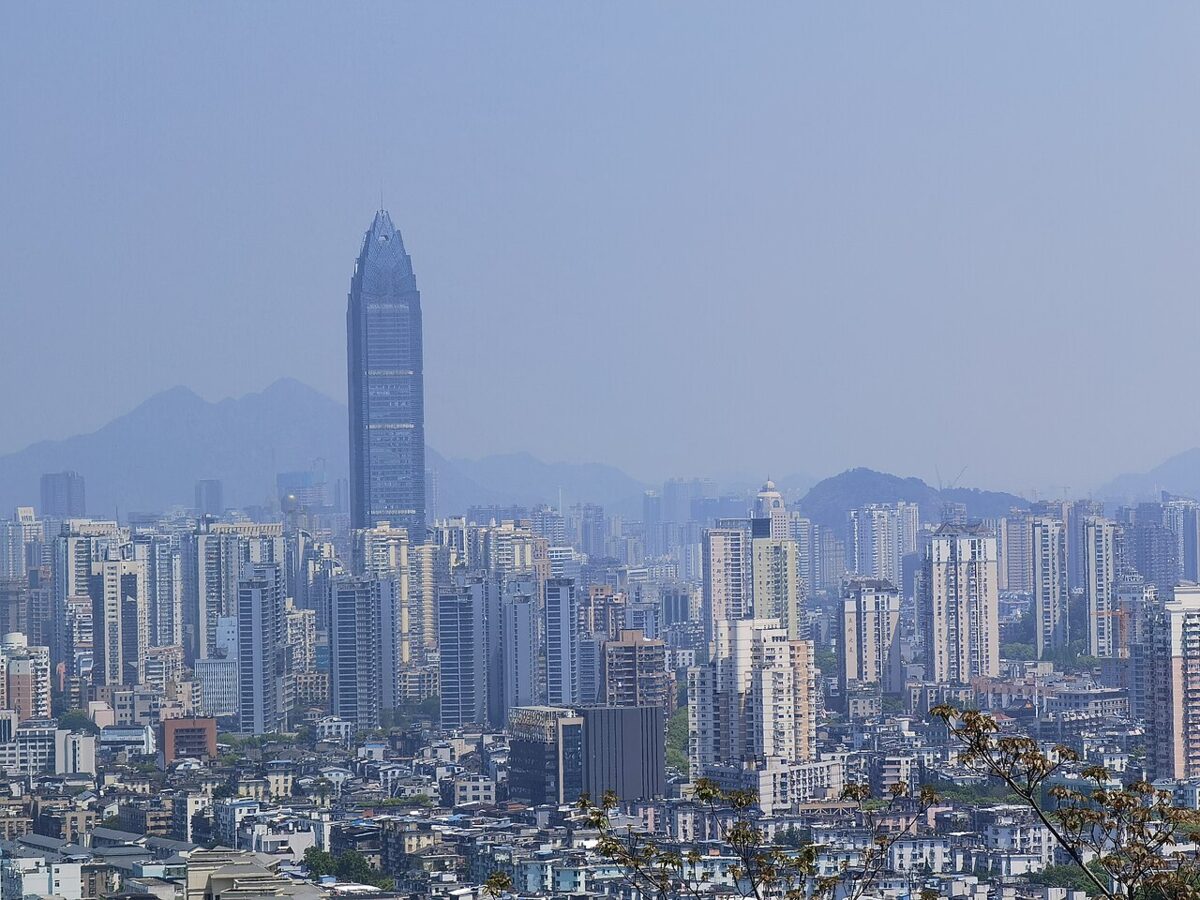 2023年4月，从景山上远眺中国浙江温州。这只是一张城市风景照，与那次逮捕无关。