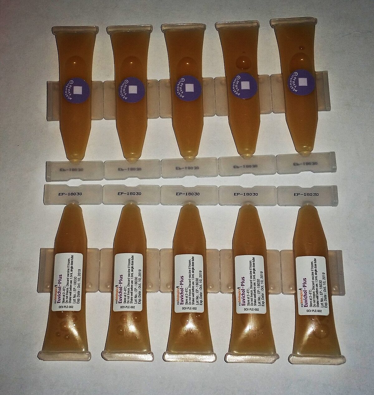 几剂口服霍乱疫苗（Euvichol-Plus），这是对抗霍乱的一种手段。照片摄于2019年，与2026年的数据无关。