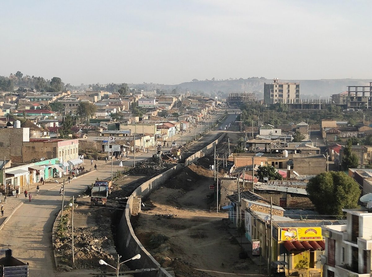 Adigrat, a city in Tigray (Ethiopia) near the Eritrean border, seen in November 2012. An image of the place, from before the war; it shows no fighting.